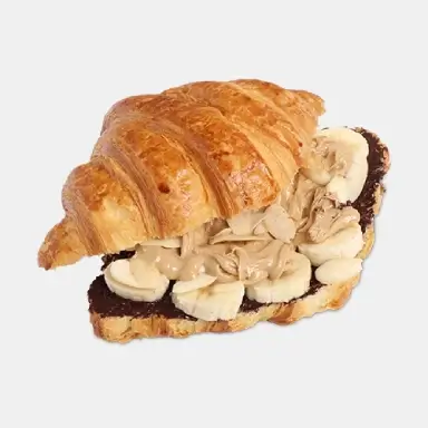 کراسان موز شکلات و کره بادام زمینی